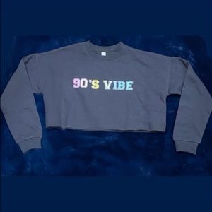 Crop top sweat shirt